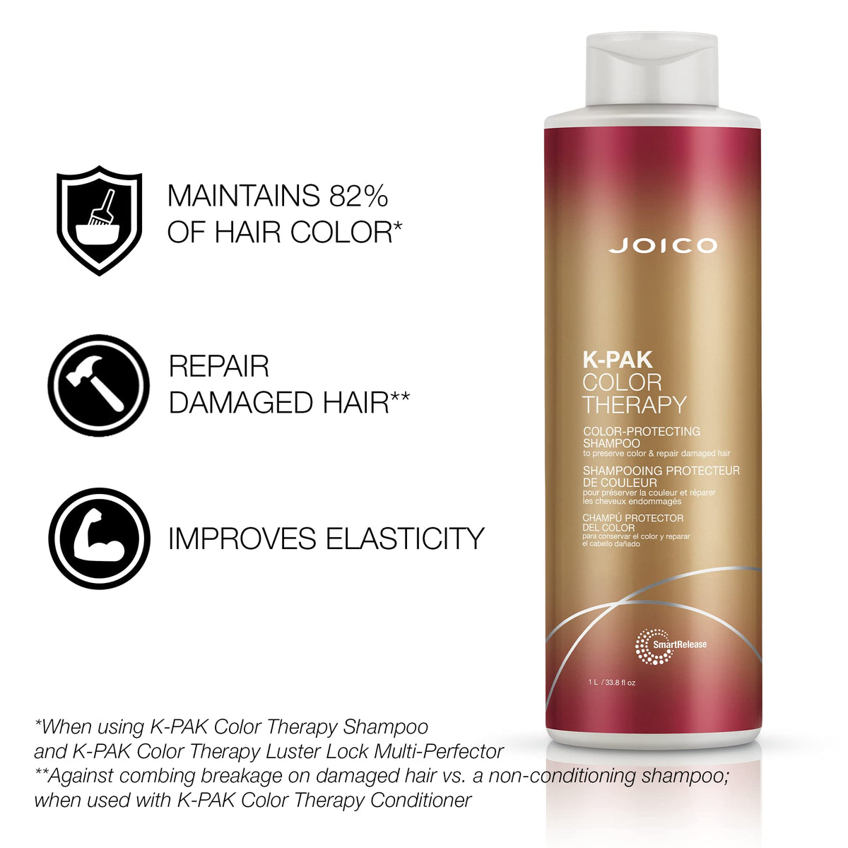 Joico K-PAK conditioner open cap showing creamy texture for smoother hair