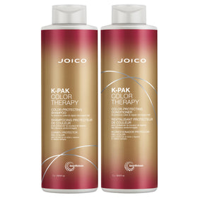 Joico K-PAK duo front packaging showing both bottles and color-protecting benefit