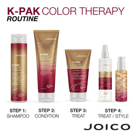 Joico bottles in hand showing 10.1 oz scale and travel-friendly size