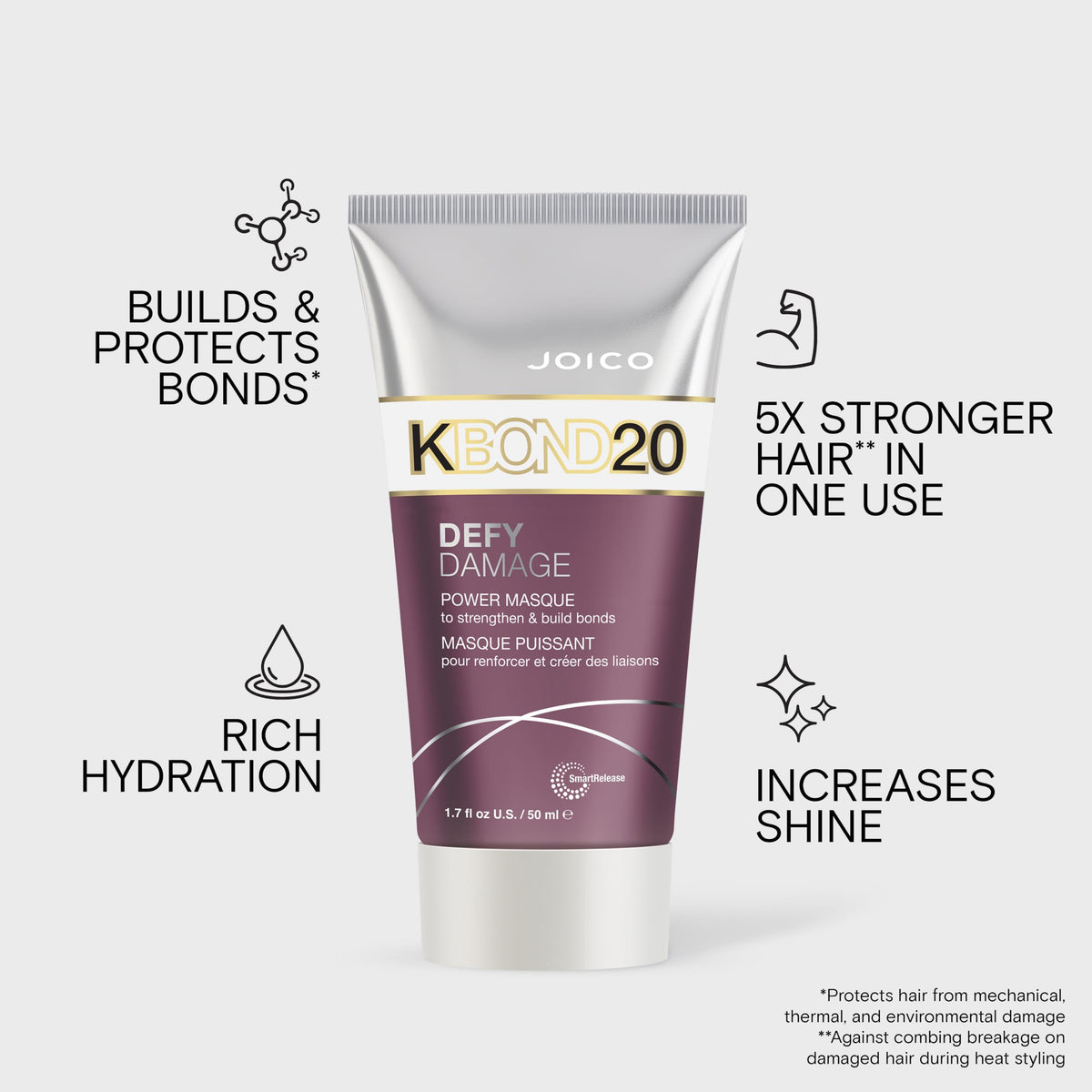 Joico KBOND20 being applied to wet hair for bond rebuilding and detangling
