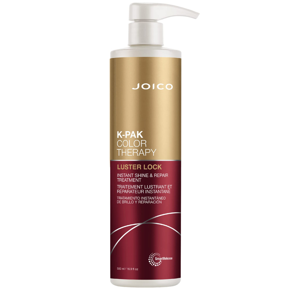 Joico Luster Lock front packaging showing bottle and label benefits