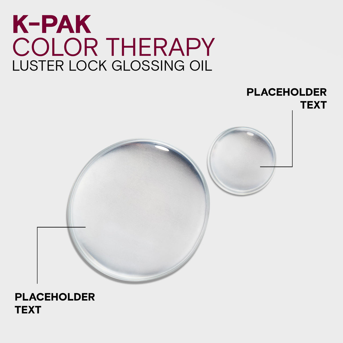 Glossing oil applied on color-treated hair lengths displaying enhanced shine and frizz control