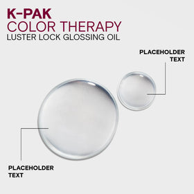 Glossing oil applied on color-treated hair lengths displaying enhanced shine and frizz control