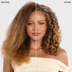 Joico pump and cap detail emphasizing easy dispensing and controlled use benefit