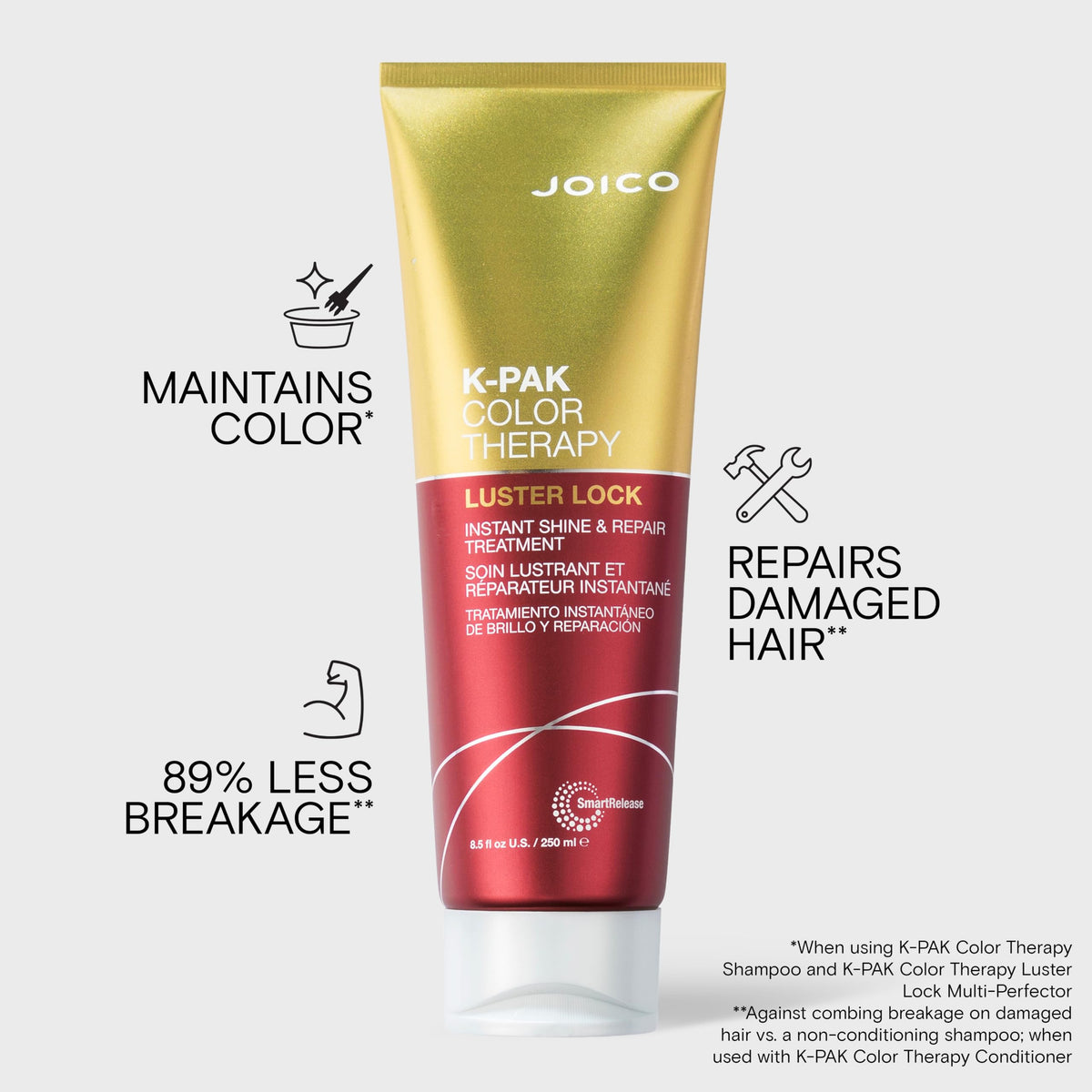Joico creamy treatment texture close-up showing smooth formula for shine
