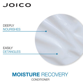 Joico before and after hair results showing smoother, hydrated strands