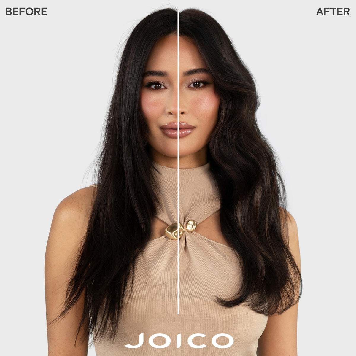 Joico close-up of pump and cap, demonstrates easy dispensing benefit