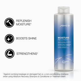 Joico shampoo pump dispensing product for easy cleansing benefit