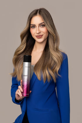 Joico finished hairstyle in lifestyle scene showing humidity resistance