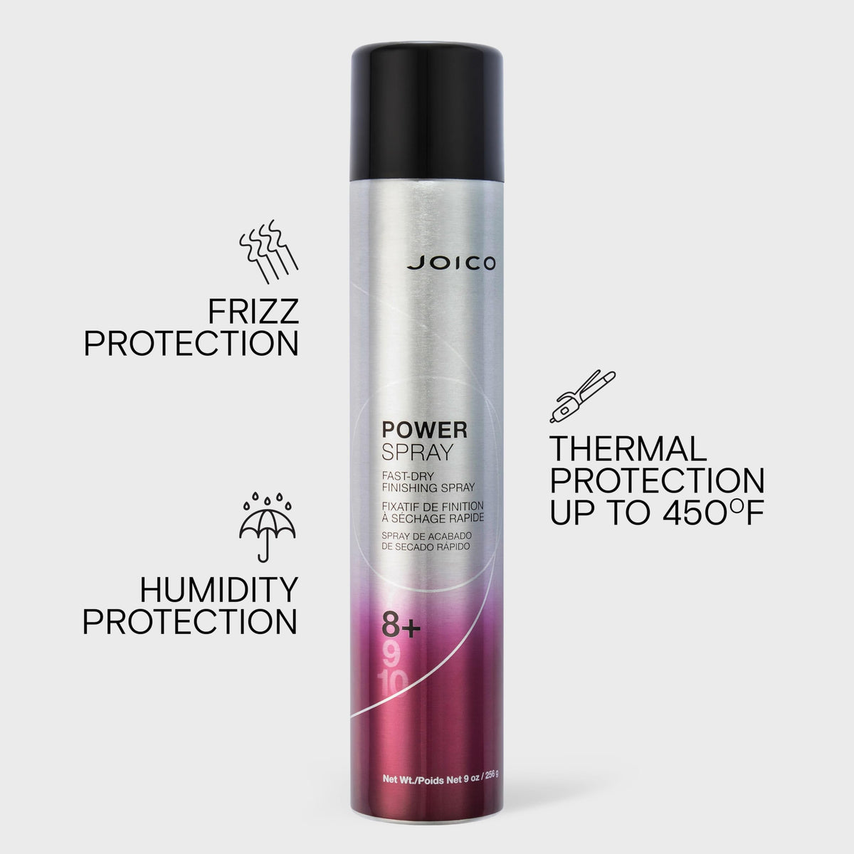 Joico spray mist in motion demonstrating quick-dry finishing effect