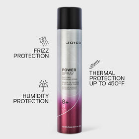 Joico spray mist in motion demonstrating quick-dry finishing effect