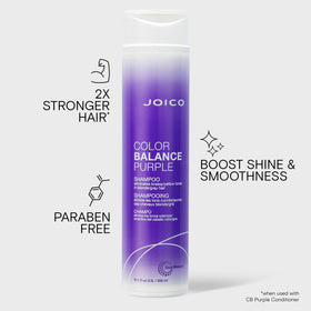 Joico shampoo being applied to blonde hair showing toning action