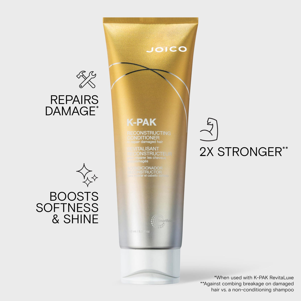 Joico creamy conditioner texture swiped to show smooth consistency