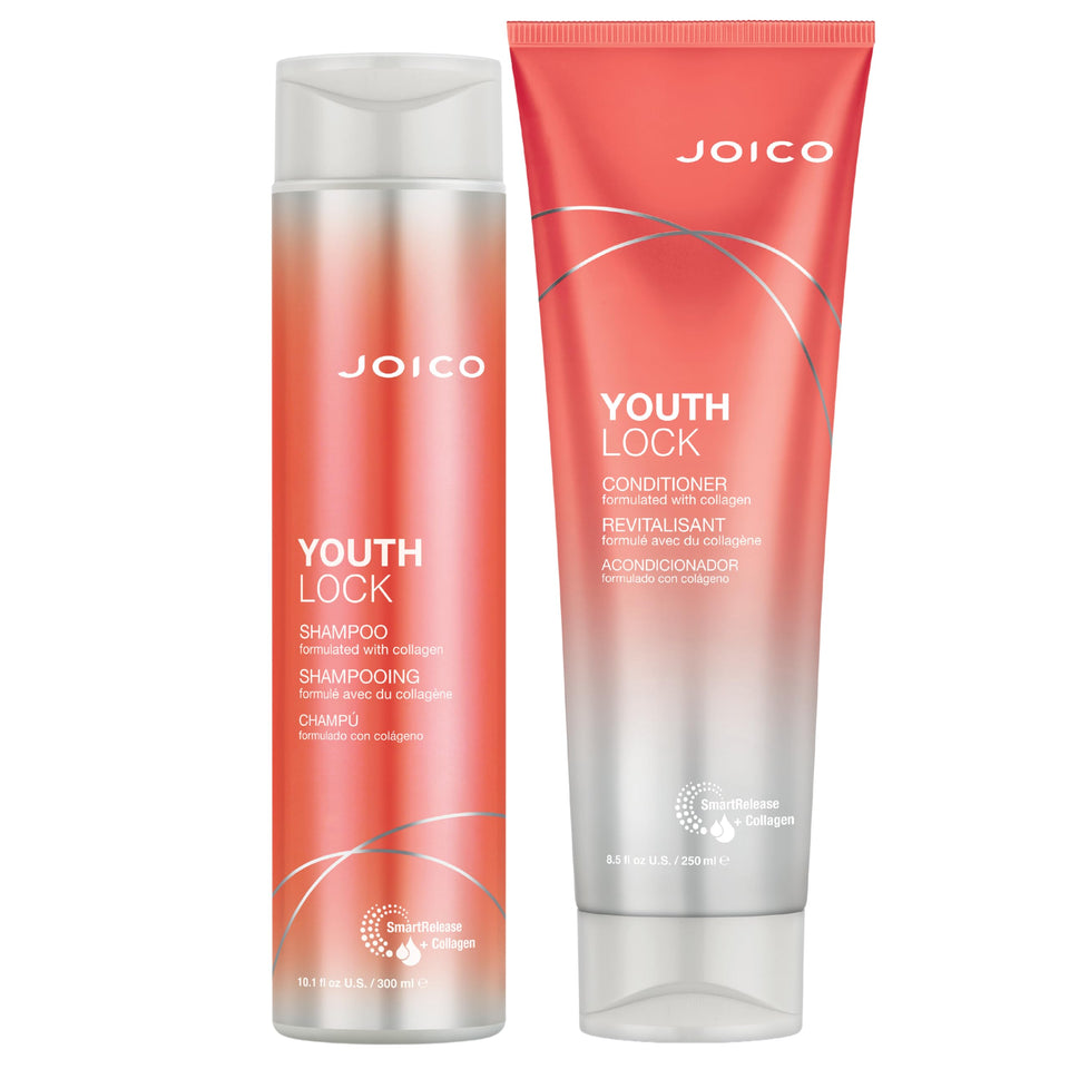 Joico YouthLock front packaging showing set and benefits for youthful body