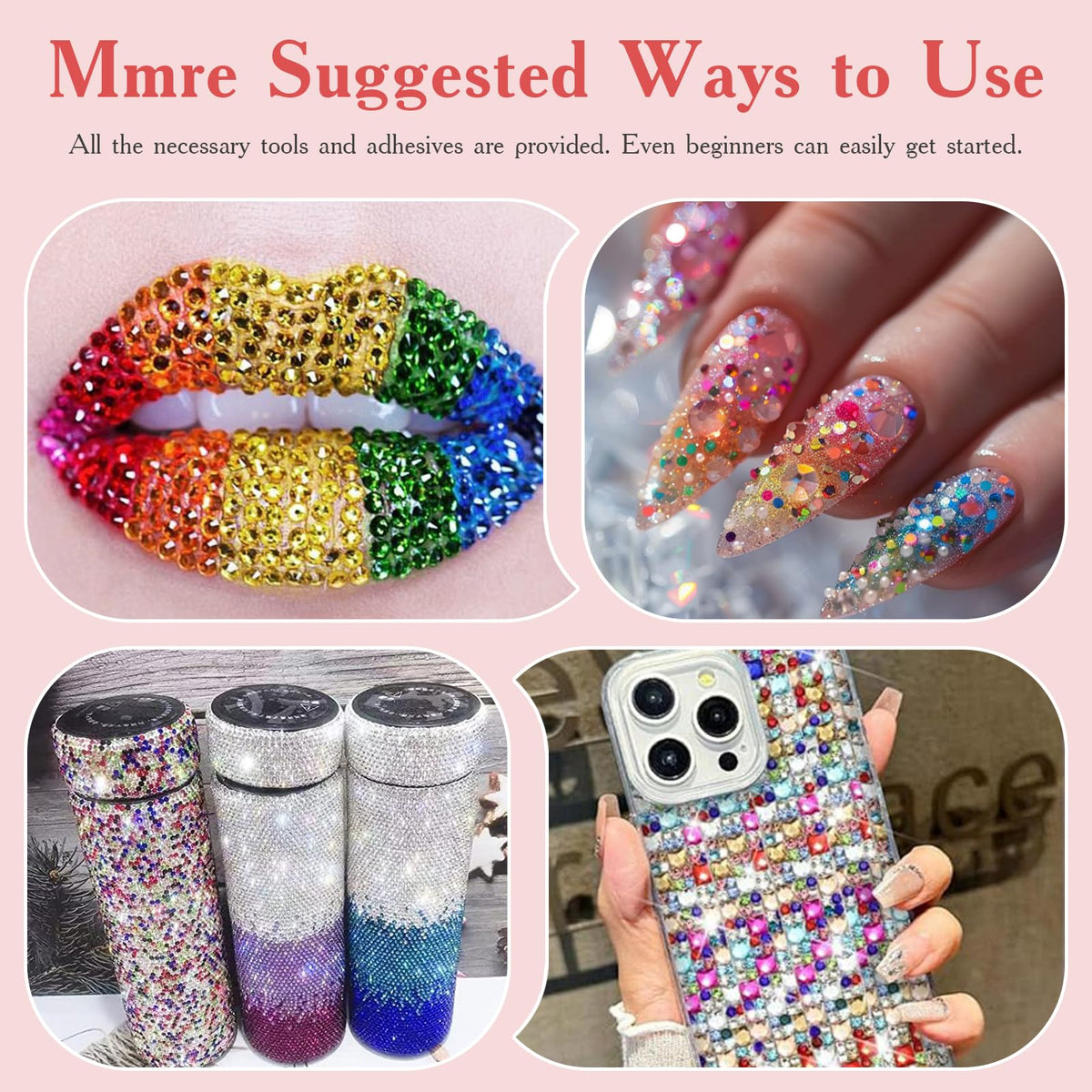 JOKERKING decorated tumbler with gems illustrating creative application and finished sparkle