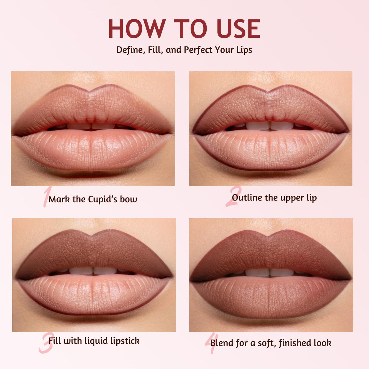 Jolilab lip liners close-up detailing smooth tip for precise definition