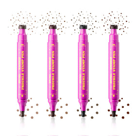 Jolilab freckle pen stamp closeup demonstrating round sponge for uniform freckles and fast application