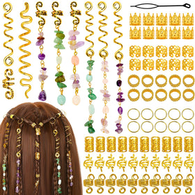Jollidecor front packaging showing full 80-piece hair jewelry set with variety