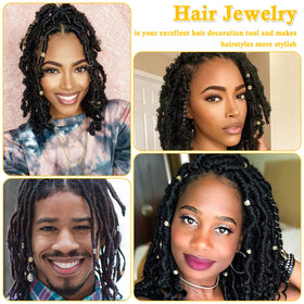 Jollidecor applied to braids in lifestyle shot showing stylish results