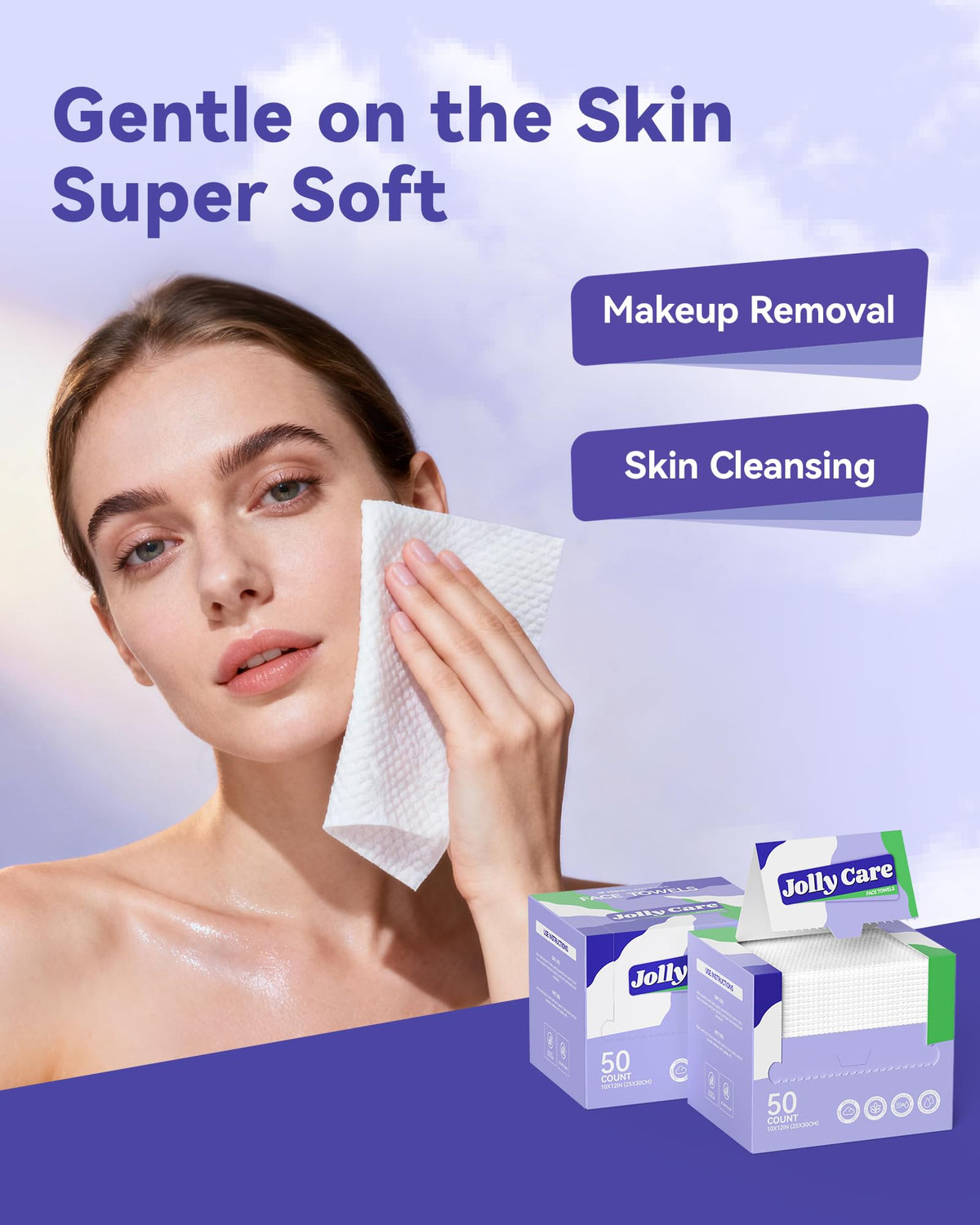 Jolly Care close-up of dual-texture surface for effective cleansing