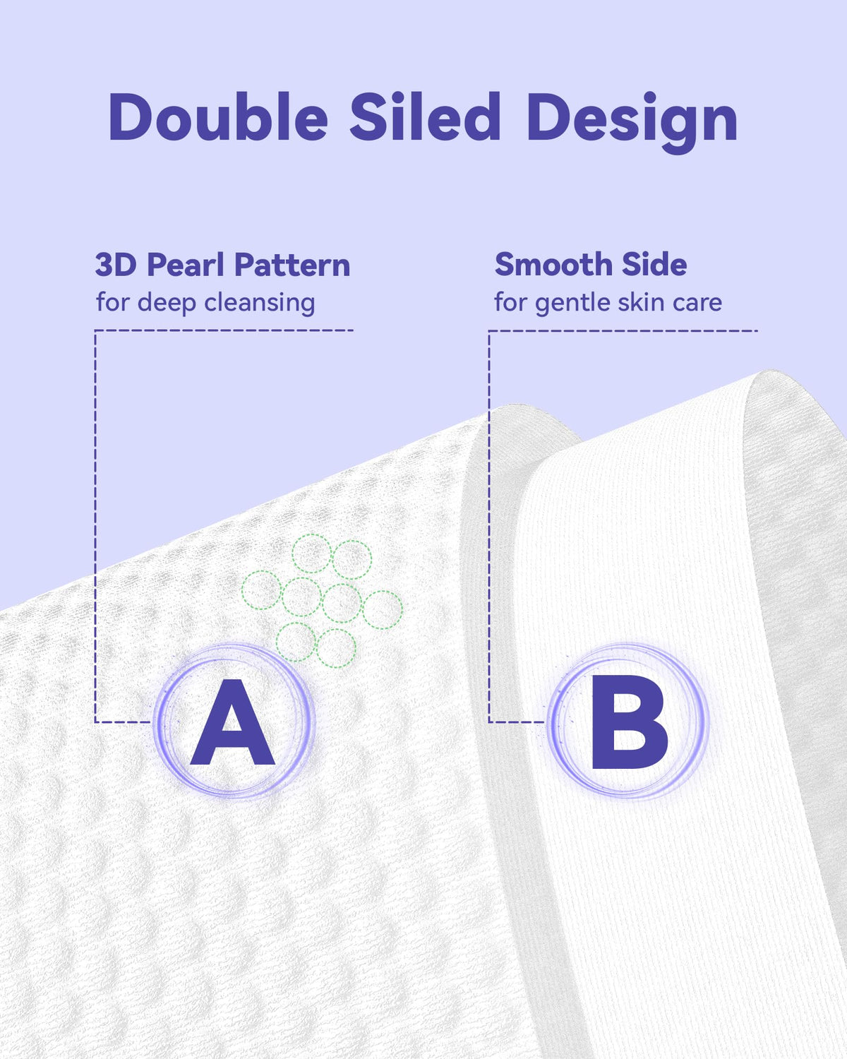 Jolly Care wipe held in hand demonstrating soft durable fabric benefit