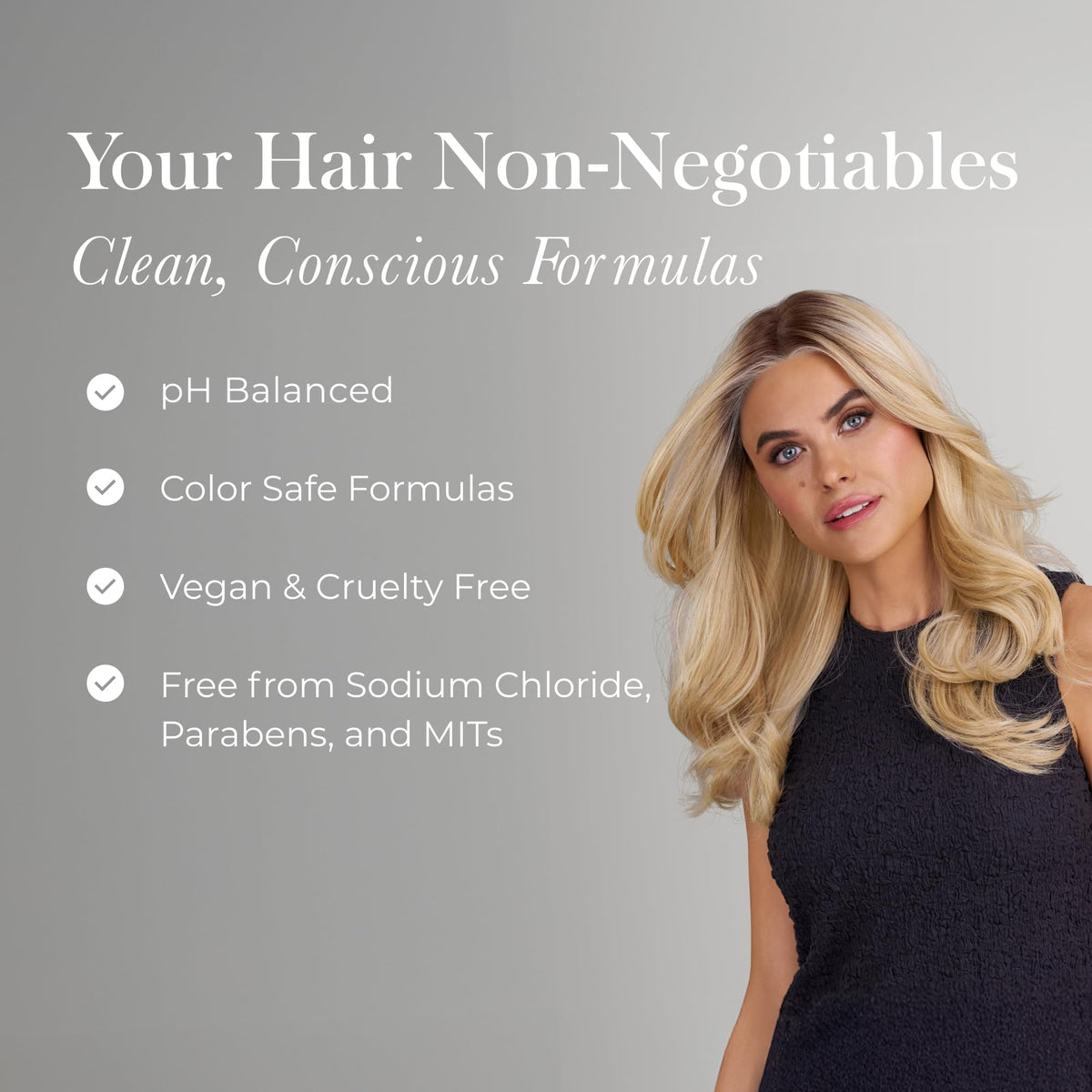 Jon Renau fine mist spraying onto hairpiece for even, brushable hold benefit