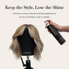 Jon Renau close view of textured synthetic fiber showing reduced shine benefit