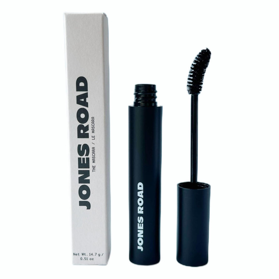 Jones mascara front view showing sleek tube and precise brush for defined lashes