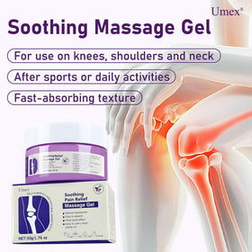 Jonider Umex being massaged into a knee for targeted joint comfort
