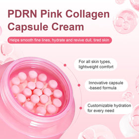 Jorceray open jar showing pink capsules and clear gel texture for customization