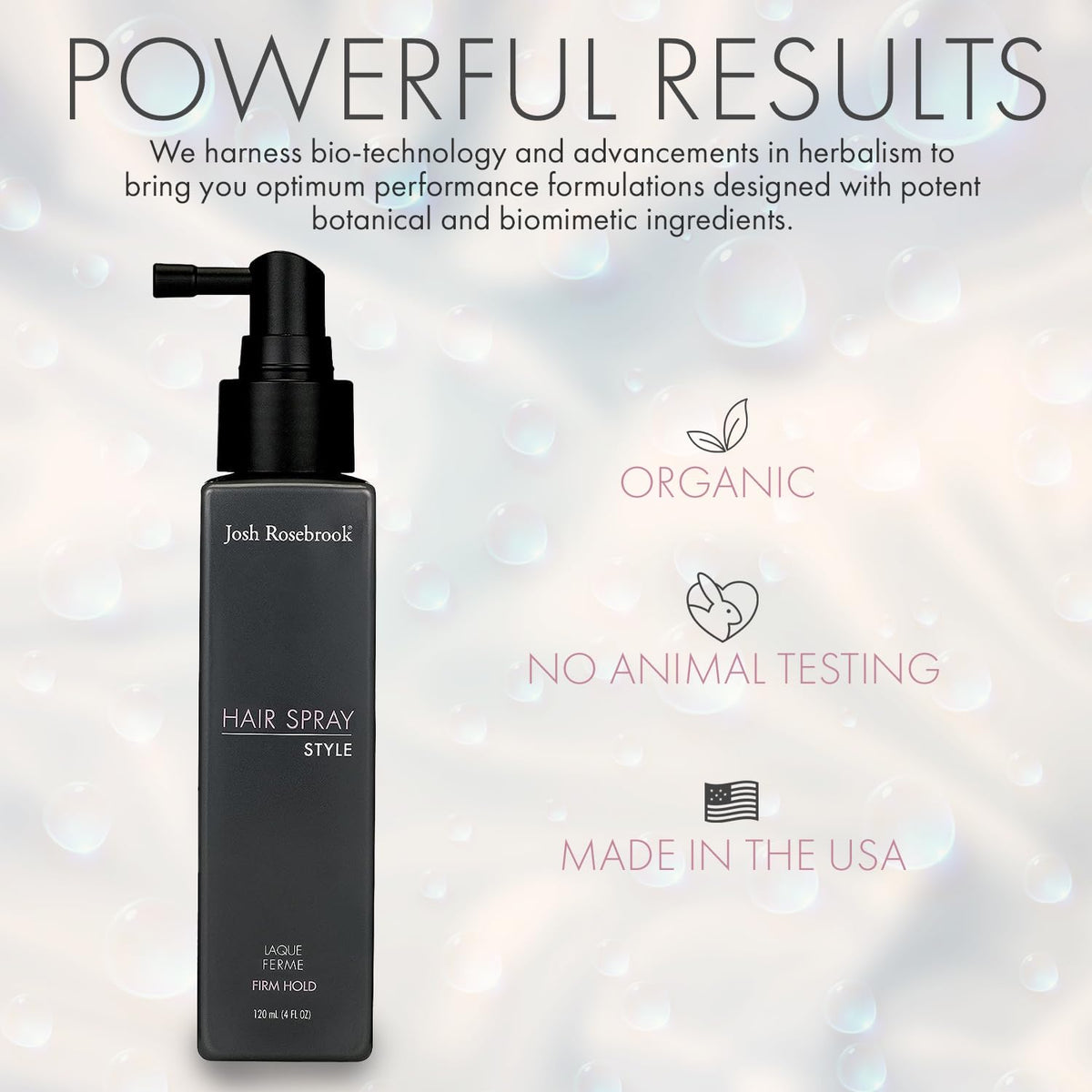 Josh Rosebrook ingredient label close-up highlighting botanical extracts and clean formulation