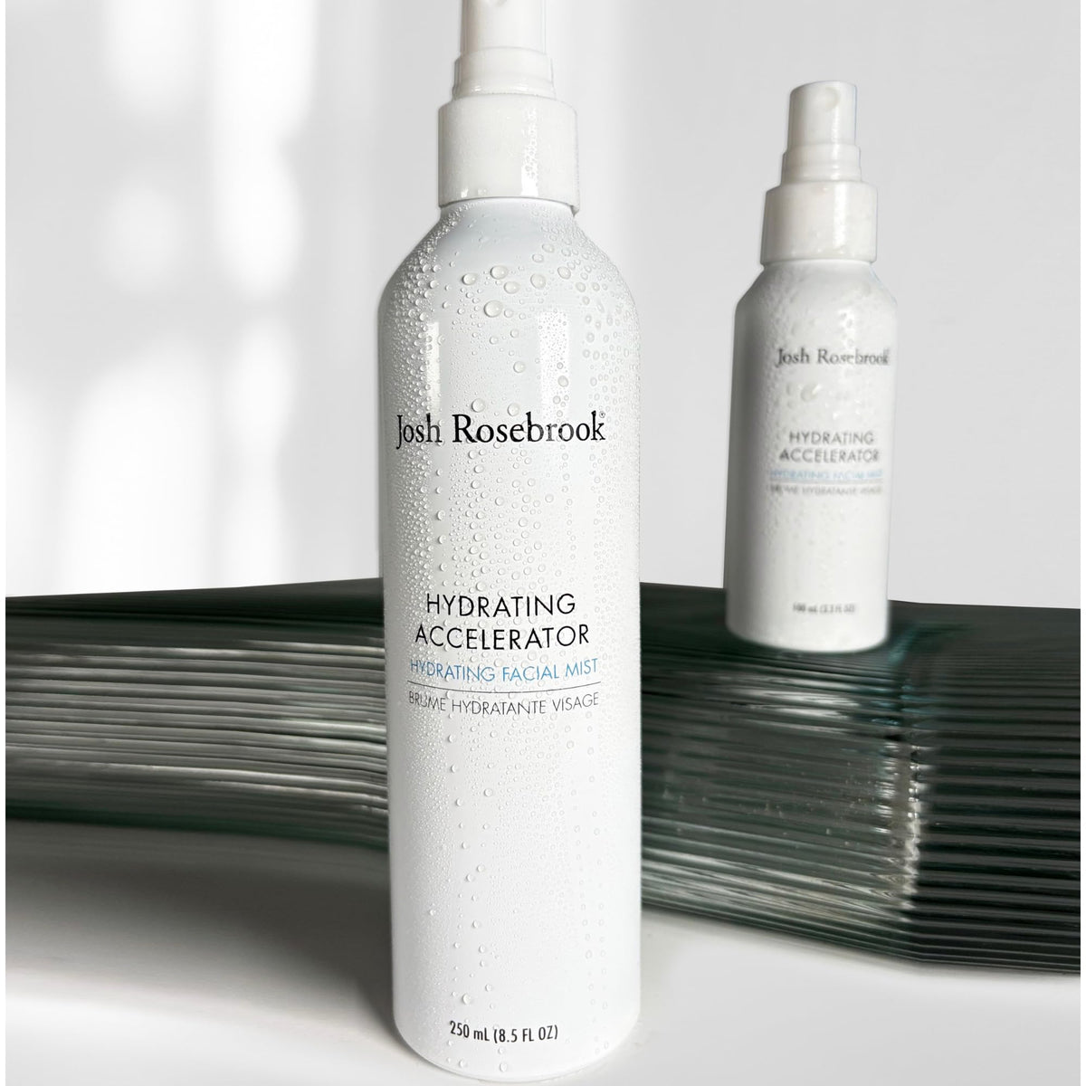 Josh Rosebrook being applied to hands illustrating instant skin-soothing effect