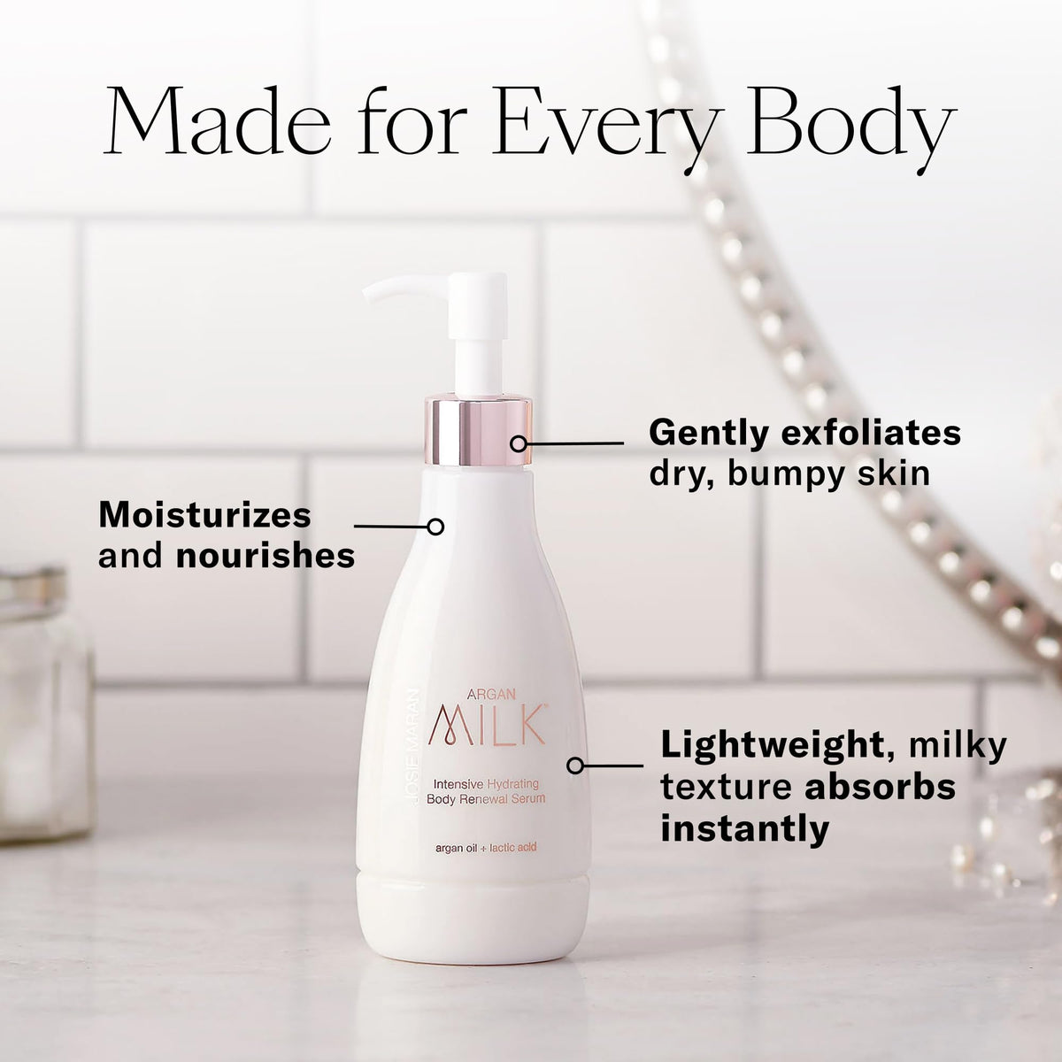 Josie Maran argan oil droplet highlighting nourishing lipid benefits