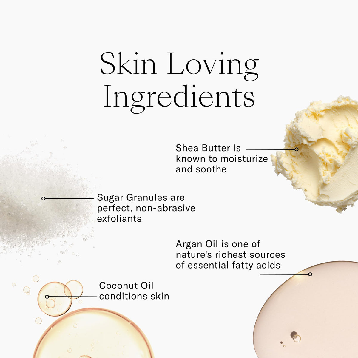 Josie Maran scrub in hand demonstrating gentle exfoliation and softened skin