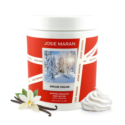Josie Maran jar front view showing clean packaging and brand benefit