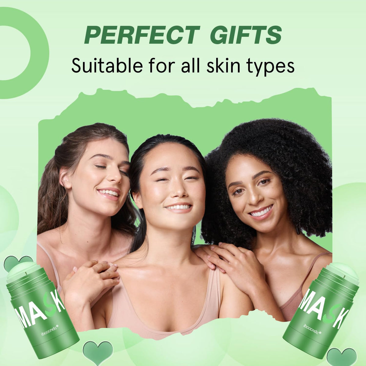 Josmon green tea stick ingredients label showing green tea and vitamin E for balanced skin