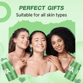 Josmon green tea stick ingredients label showing green tea and vitamin E for balanced skin