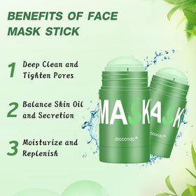 Josmon green tea stick two-piece set scale showing quantity and portable size benefit