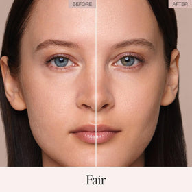 Jouer open compact displaying the pressed powder pan for smooth application