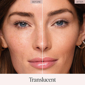 Jouer pressed powder texture close-up revealing silky finish benefit