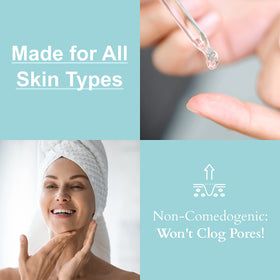 JOYAL BEAUTY dropper dispensing clear serum, illustrating precise application