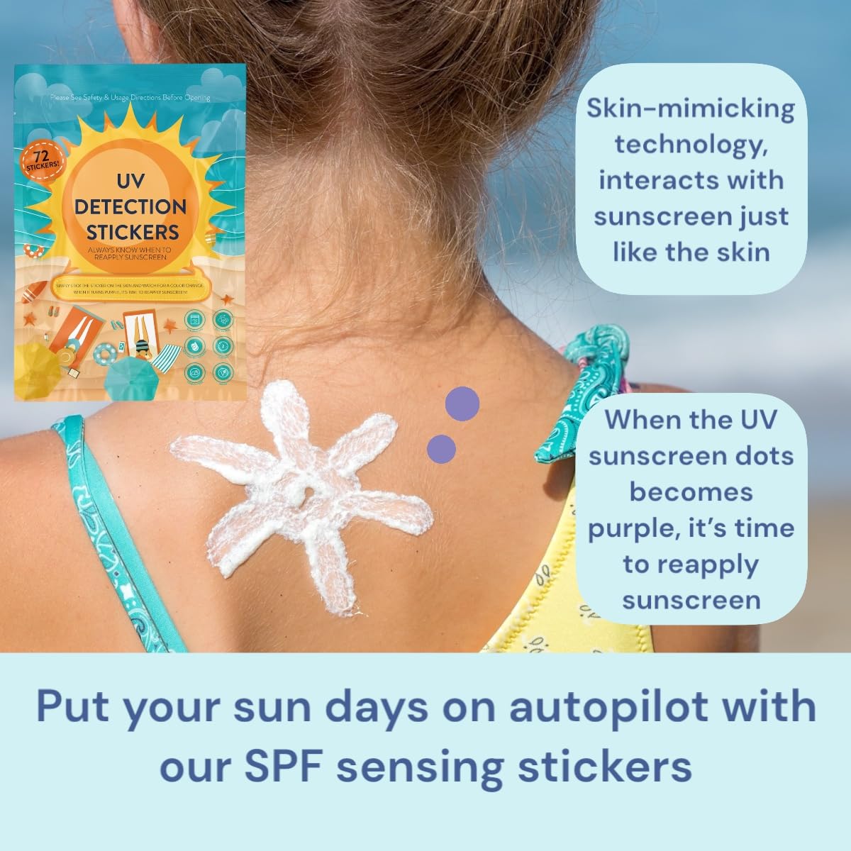 joyful artistry sticker applied on child shoulder demonstrating gentle wear