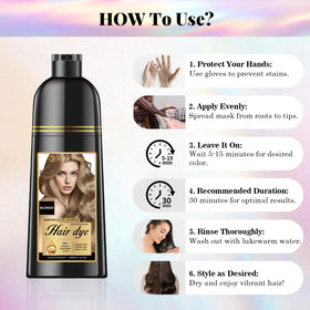 Joyful Young applying product to dry hair for targeted gray blending