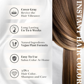 Joyful Young before and after blend showing softer gray appearance