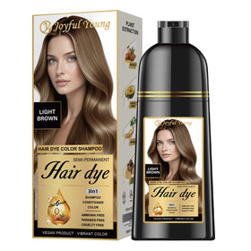 Joyful Young front packaging showing light brown shade and clear label benefit