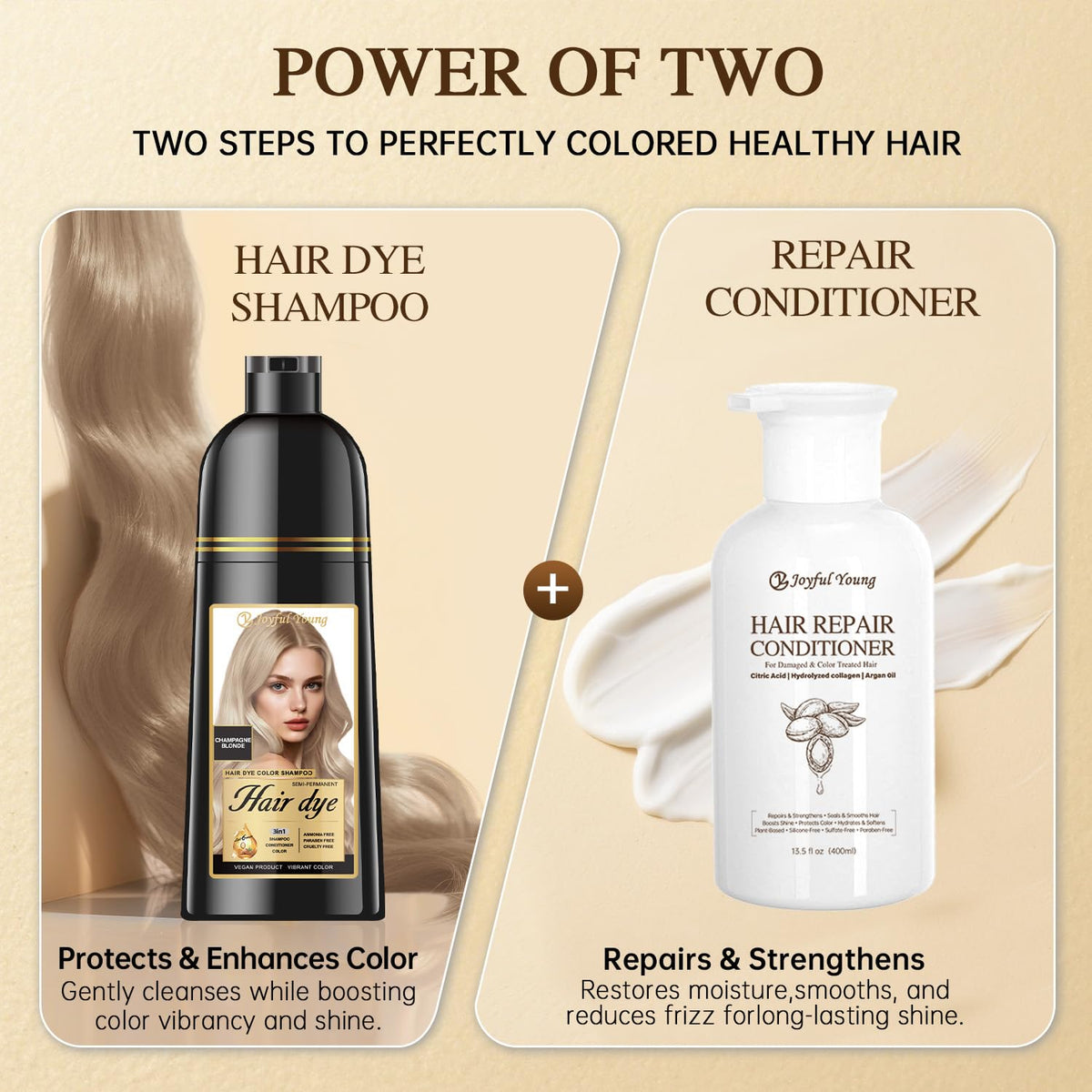 Joyful Young bottle on shower shelf showing convenient everyday routine