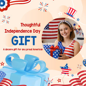 Joyline styled with summer outfit showing easy pairing and patriotic flair