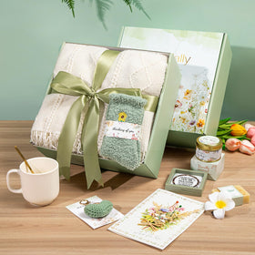 Joyliss ceramic mug with bamboo coaster giving soothing drink moments