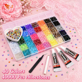 Joymeey close-up of 3mm rhinestone facets and AB coating showing durable sparkle