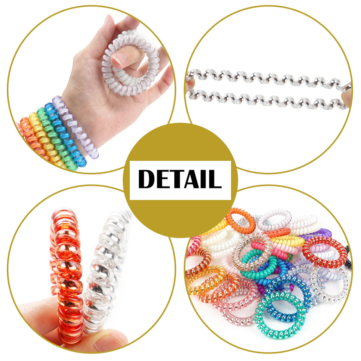 JOYOYO hair coil worn as wrist accessory showing portability and quick access